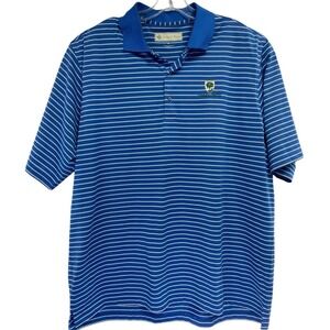 Donald‎ Ross/Hidden Creek Mens XL Blue/White Striped Golf Polo Shirt (S26) NW/OT
